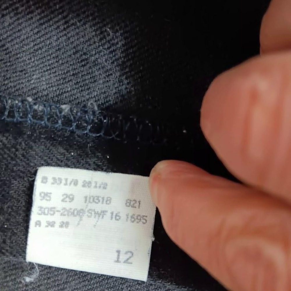 Vintage Lee Jeans Womens 12 Black High Rise Tapered Leg Denim 90s USA Classic - Picture 8 of 14